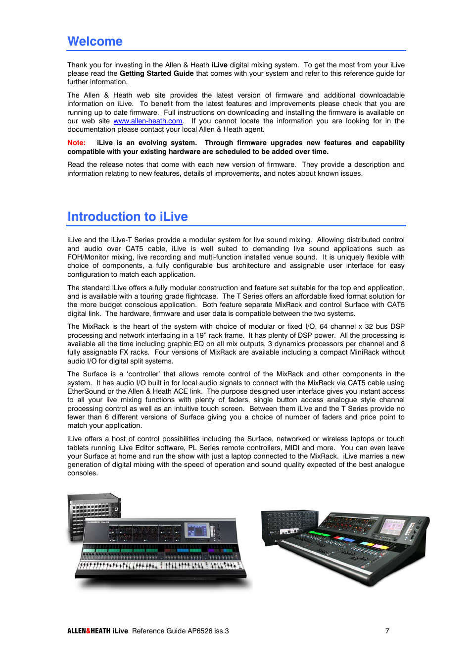 Welcome, Introduction to ilive | iLive T SERIES AP6526 User Manual | Page 7 / 111