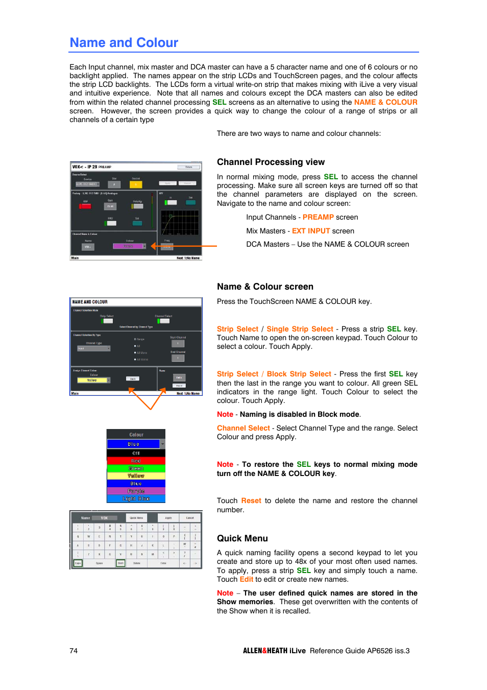 Name and colour | iLive T SERIES AP6526 User Manual | Page 74 / 111