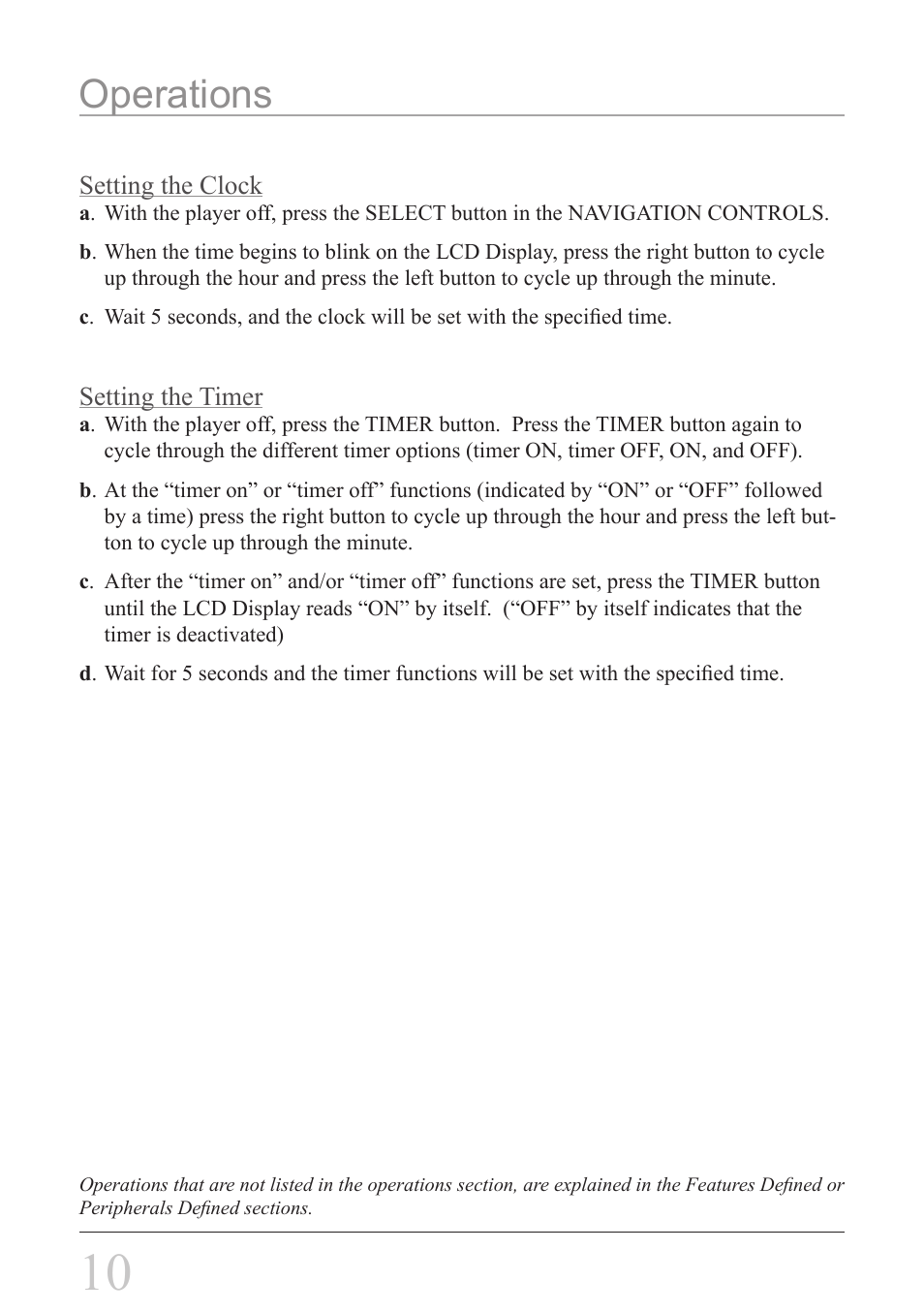 Operations | iLive IHS1 IHT3807DT User Manual | Page 10 / 12