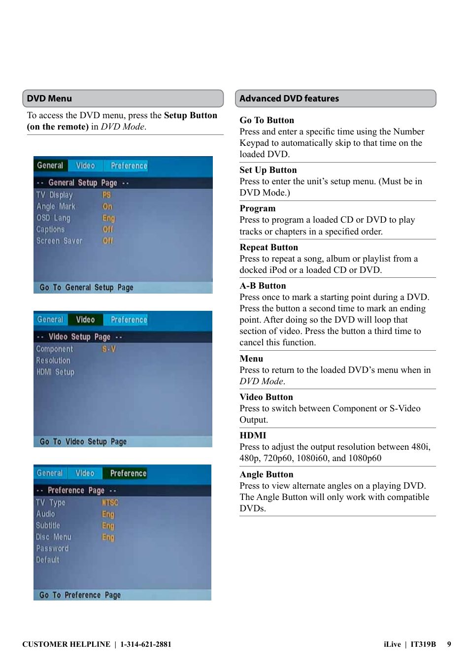 iLive IT319 User Manual | Page 9 / 16