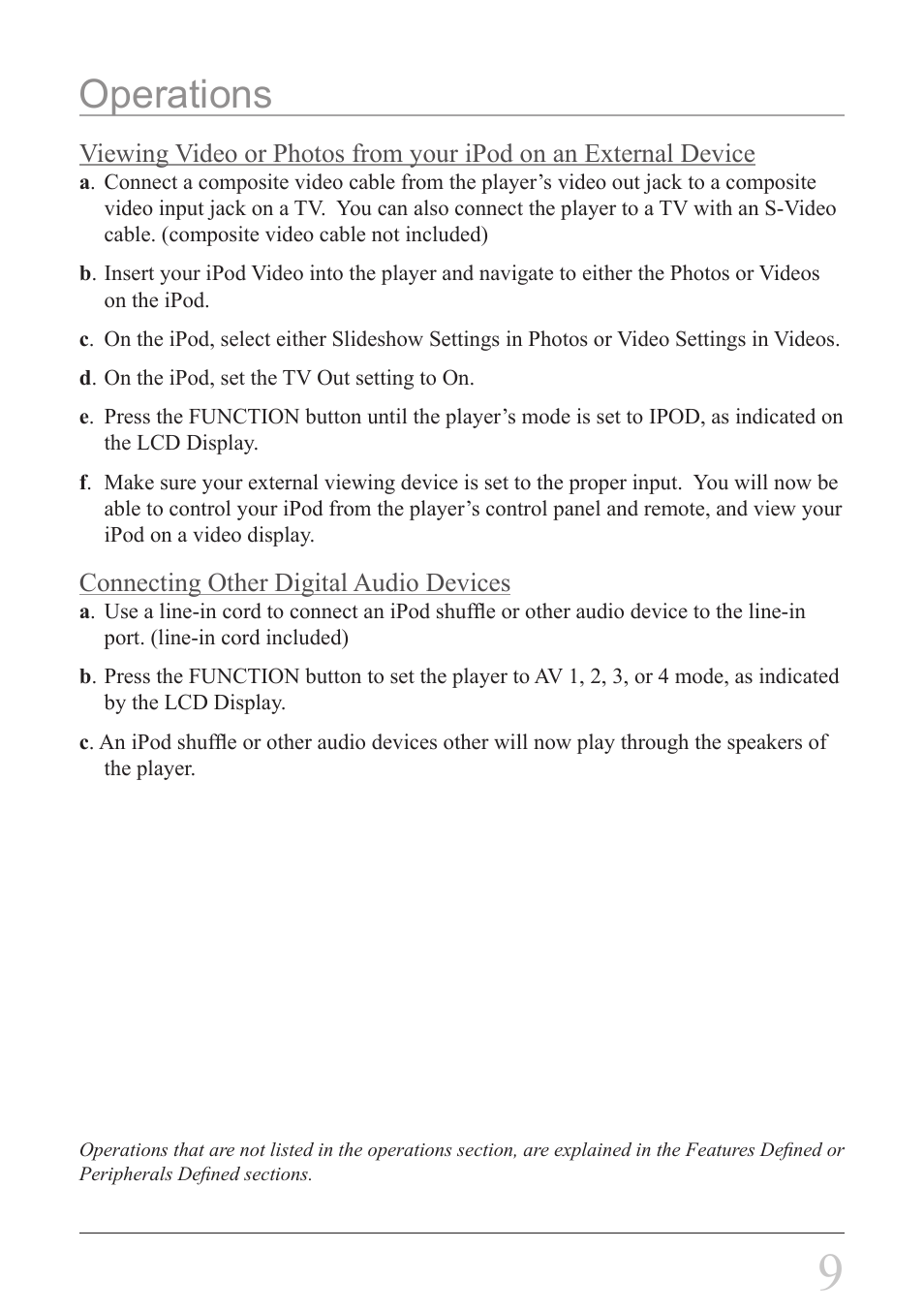 Operations | iLive IHT3817DT User Manual | Page 9 / 12