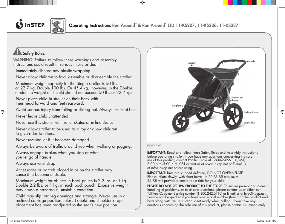 InStep 11-KS287 User Manual | 4 pages