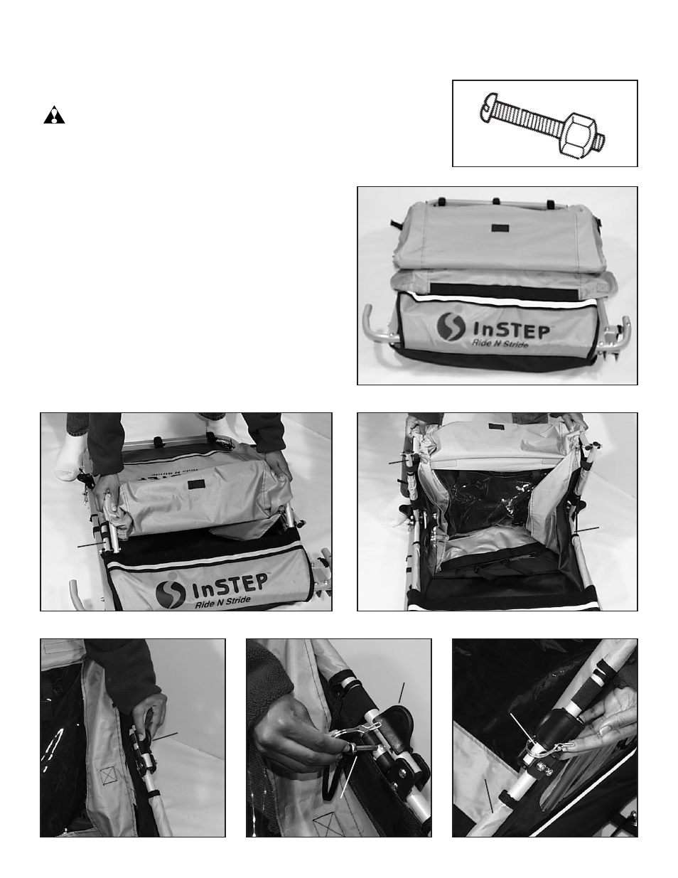 Trailer/stroller assembly | InStep RIDE N STRIDE User Manual | Page 3 / 8