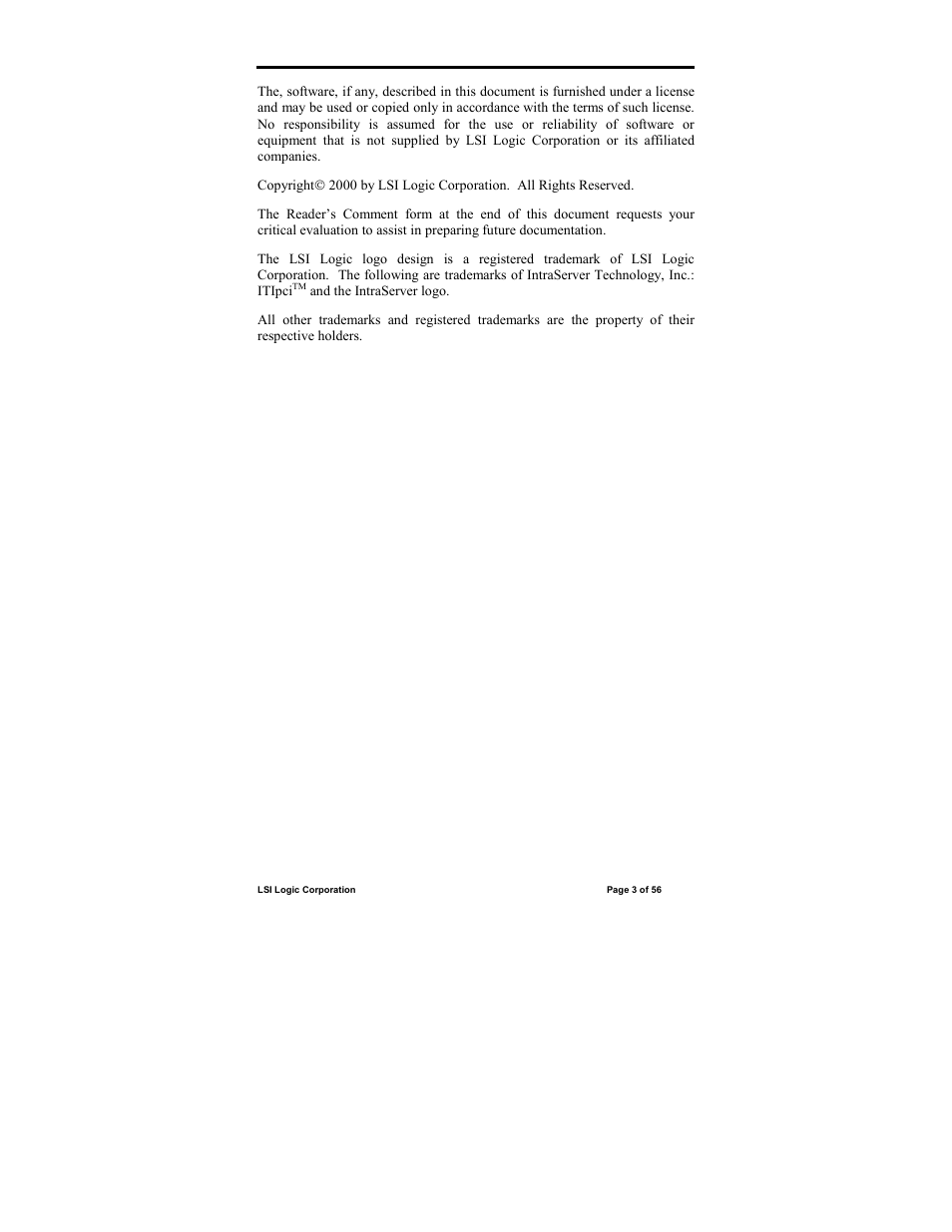 IntraServer Technology ITIpci 5100G/GF User Manual | Page 3 / 56