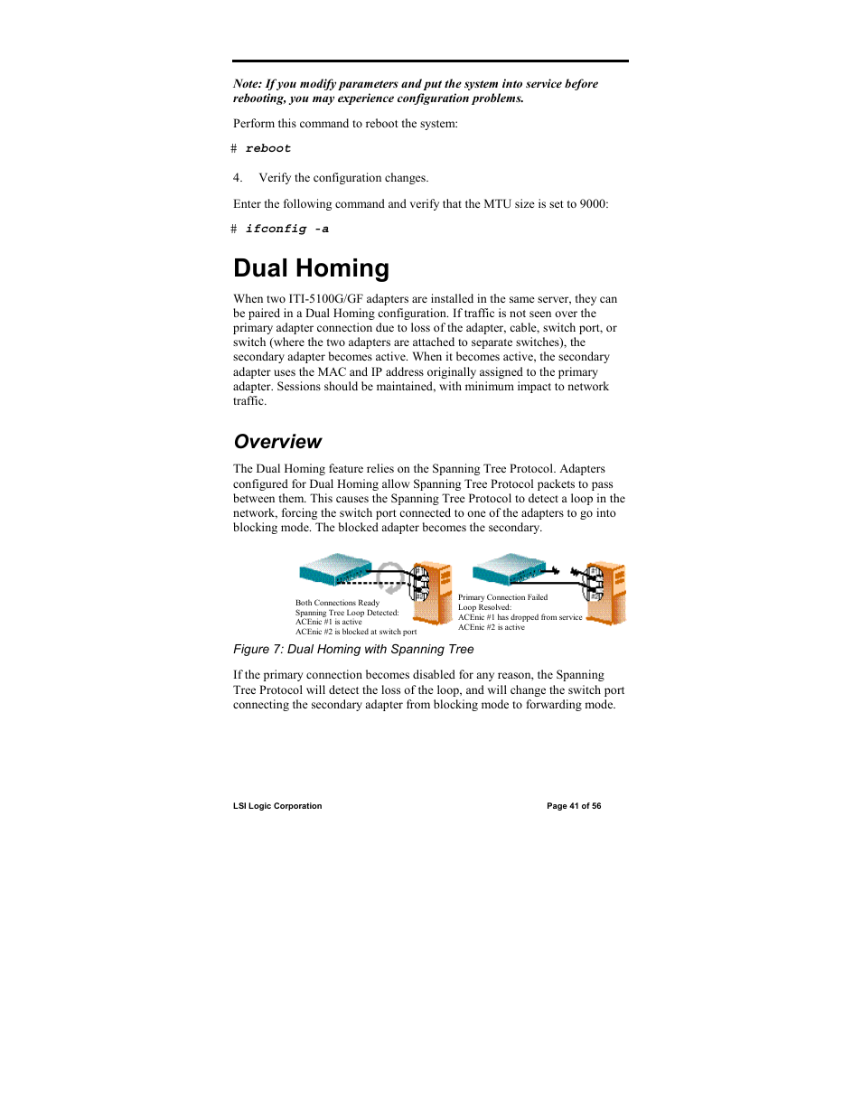 Dual homing, Overview | IntraServer Technology ITIpci 5100G/GF User Manual | Page 41 / 56