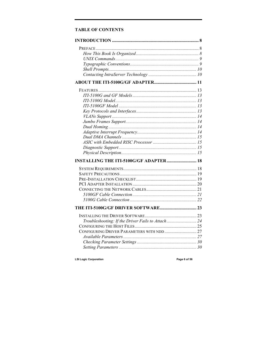 IntraServer Technology ITIpci 5100G/GF User Manual | Page 6 / 56