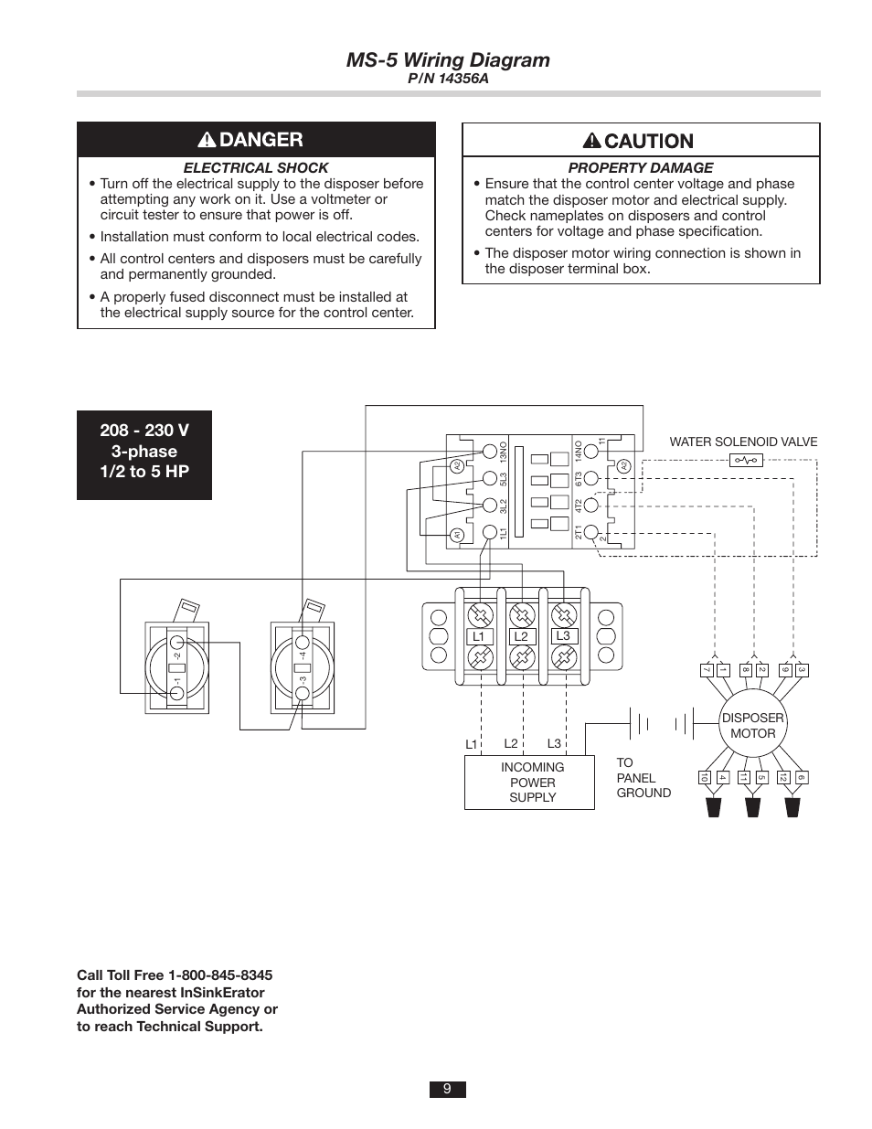 Ms-5 wiring diagram | InSinkErator MS User Manual | Page 9 / 10