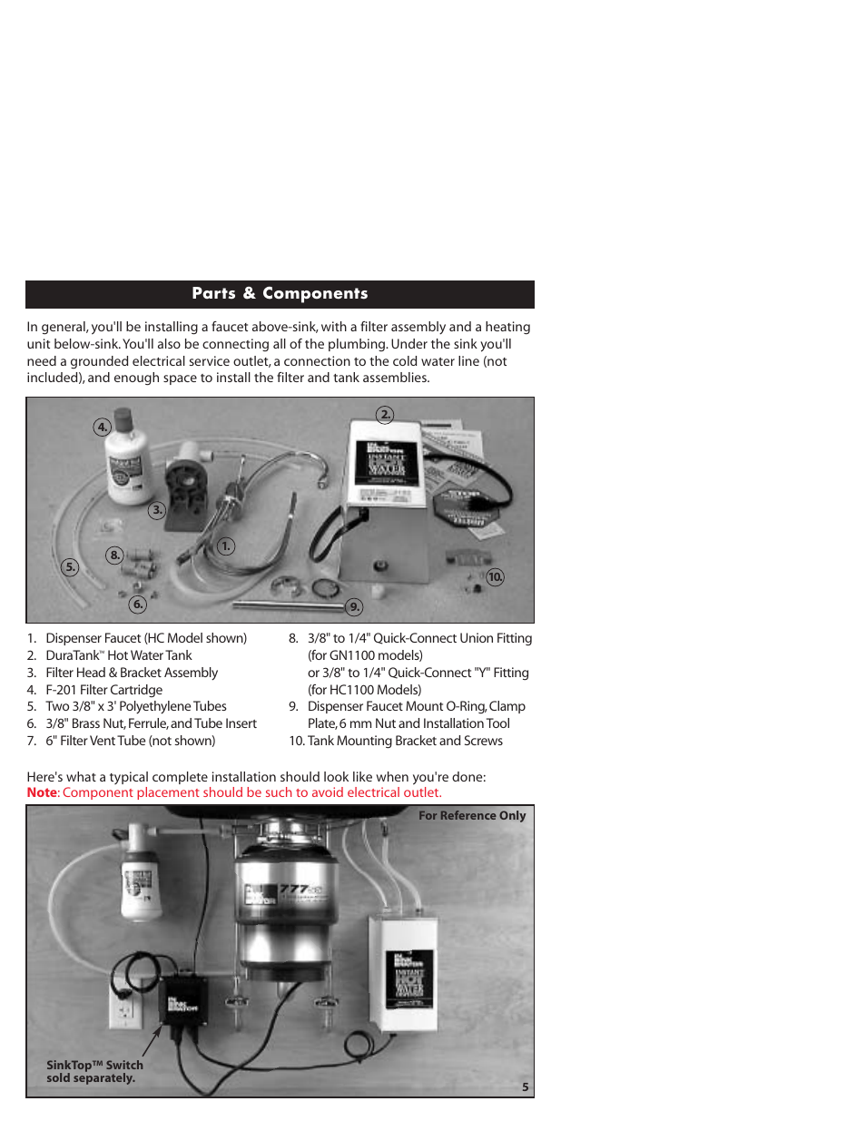 InSinkErator GN1100 User Manual | Page 5 / 17