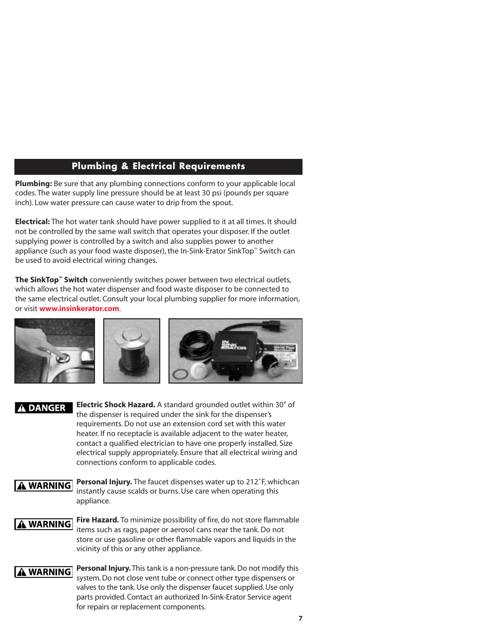 InSinkErator GN1100 User Manual | Page 7 / 17