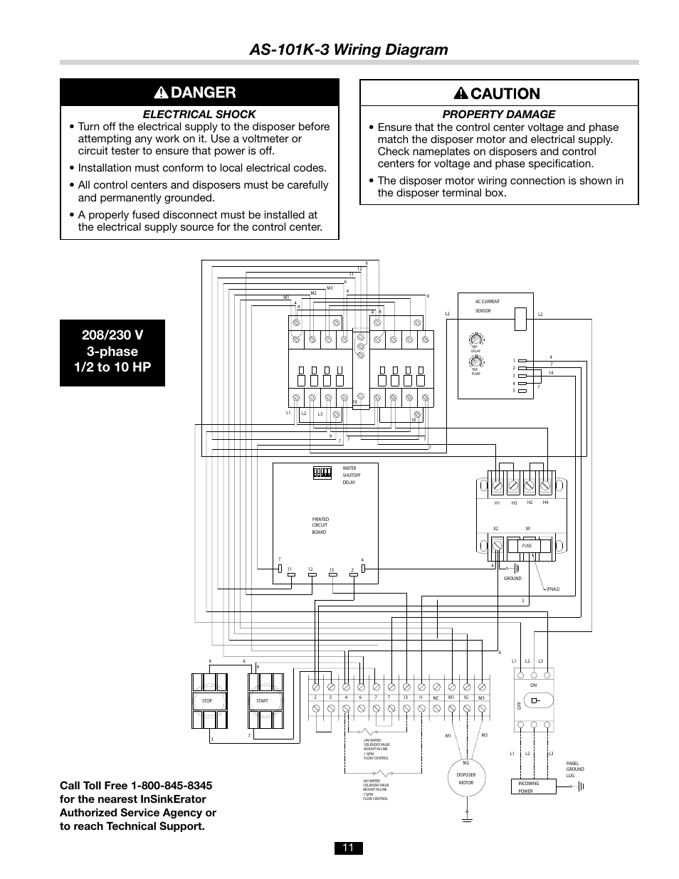 As-101k-3 wiring diagram | InSinkErator AQUASAVER AS-101K User Manual | Page 11 / 12