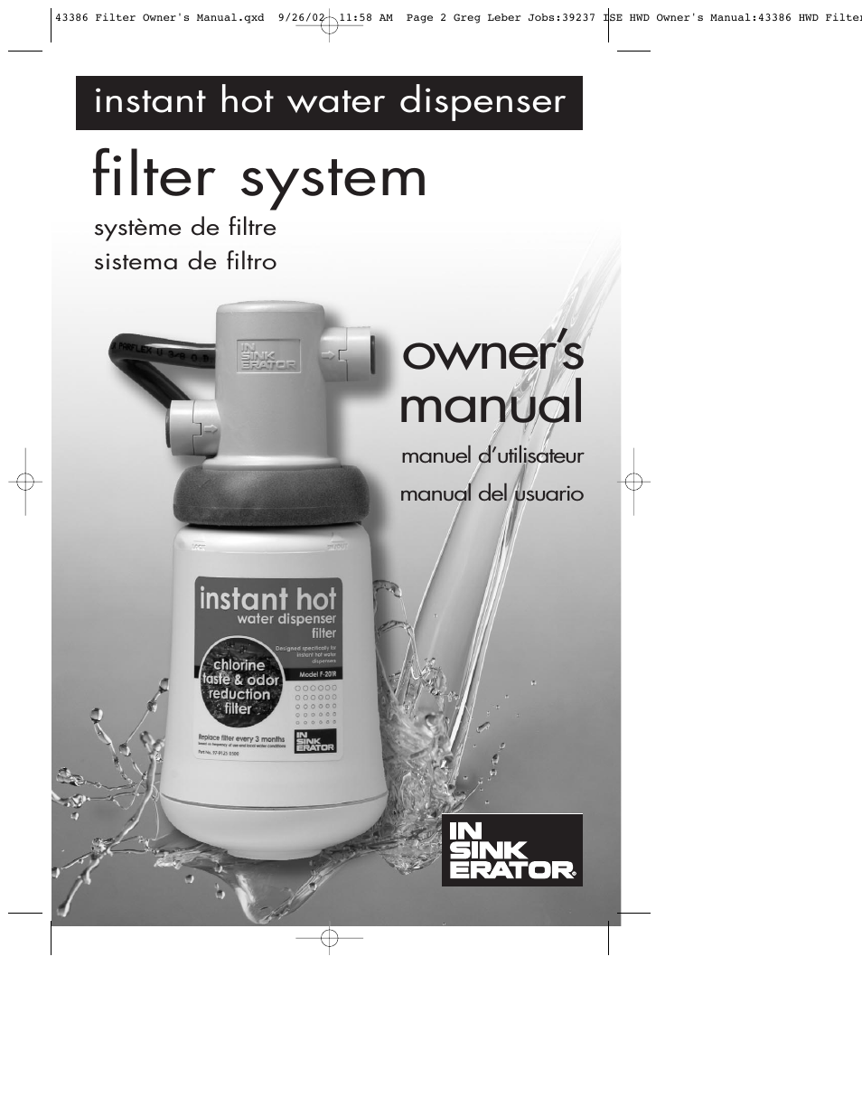InSinkErator Water Dispenser User Manual | 6 pages