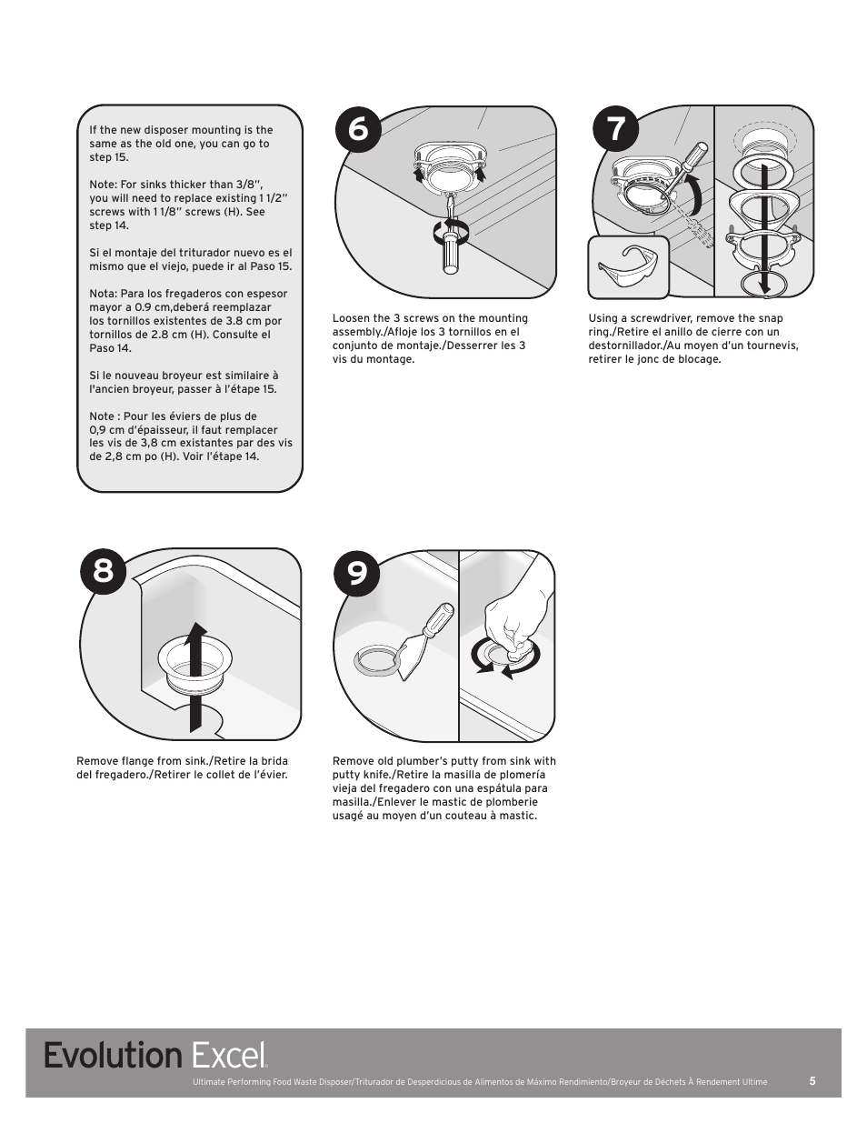 Evolution excel | InSinkErator Evolution Excel User Manual | Page 5 / 14