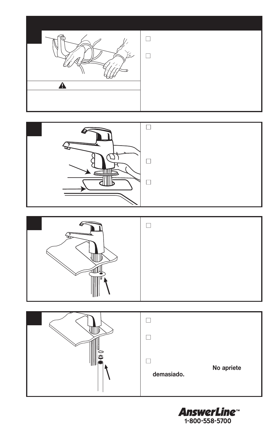 Ac d, Instalación del grifo | InSinkErator FAUCET User Manual | Page 15 / 32