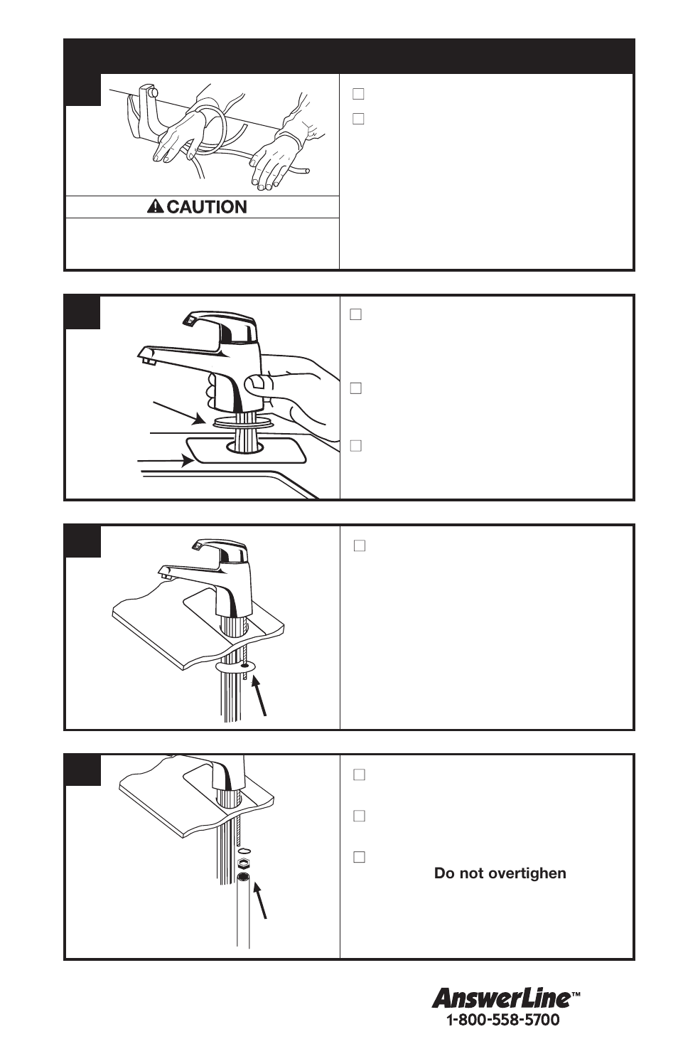 Ac d, Installing the faucet | InSinkErator FAUCET User Manual | Page 5 / 32