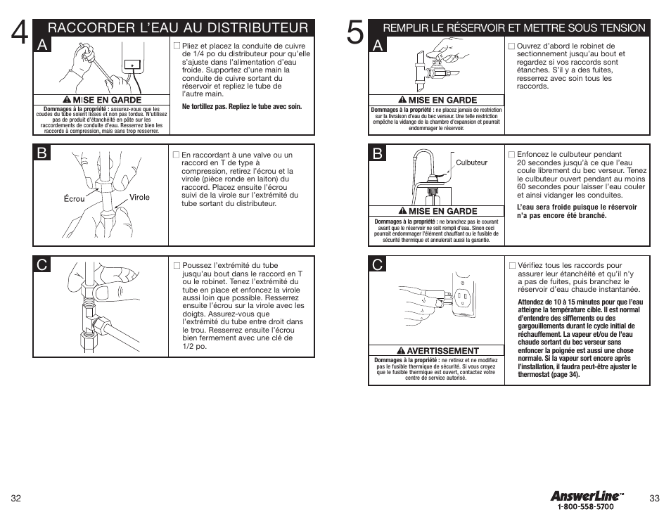 Raccorder l’eau au distributeur | InSinkErator Hot1 User Manual | Page 17 / 19