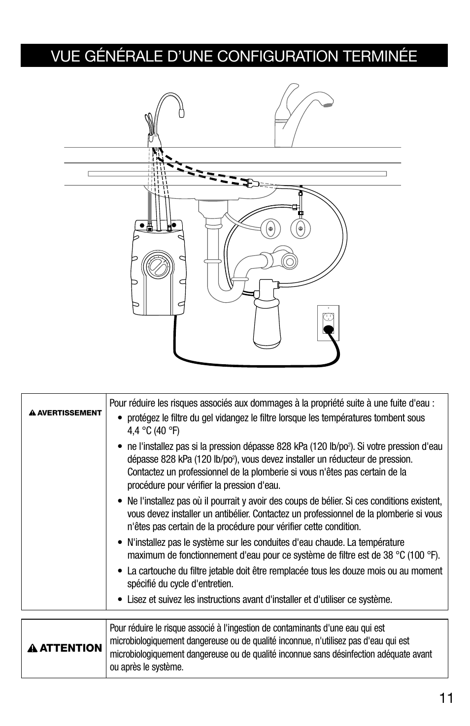Vue générale d’une configuration terminée | InSinkErator F-201R User Manual | Page 11 / 16