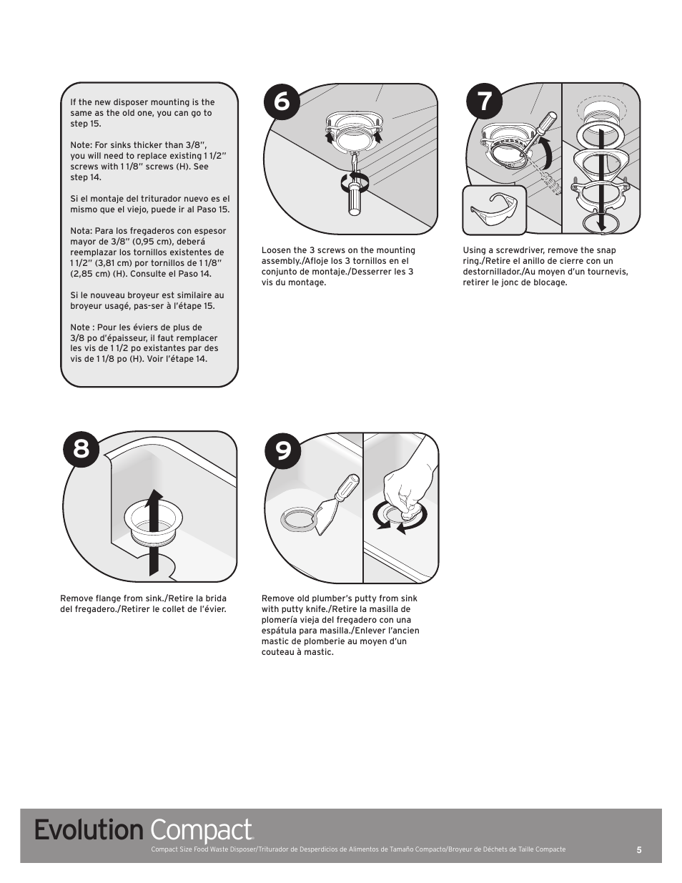 Evolution compact | InSinkErator Evolution Compact User Manual | Page 5 / 14