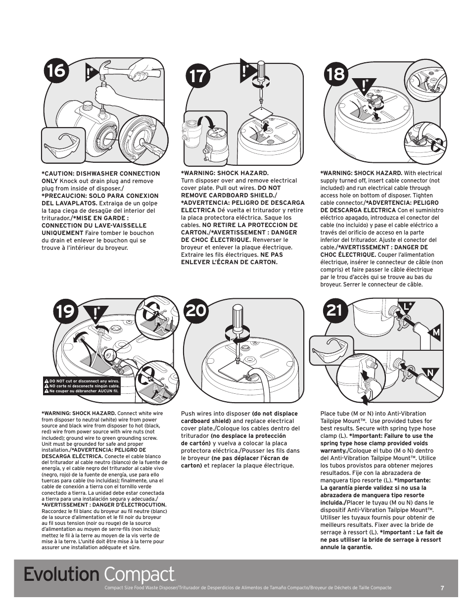 Evolution compact | InSinkErator Evolution Compact User Manual | Page 7 / 14