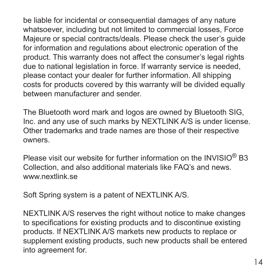 Invisio B3 User Manual | Page 14 / 133