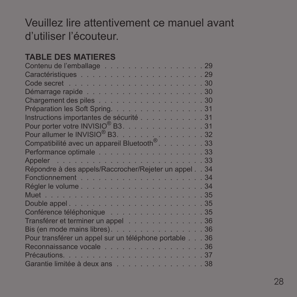 Invisio B3 User Manual | Page 28 / 133