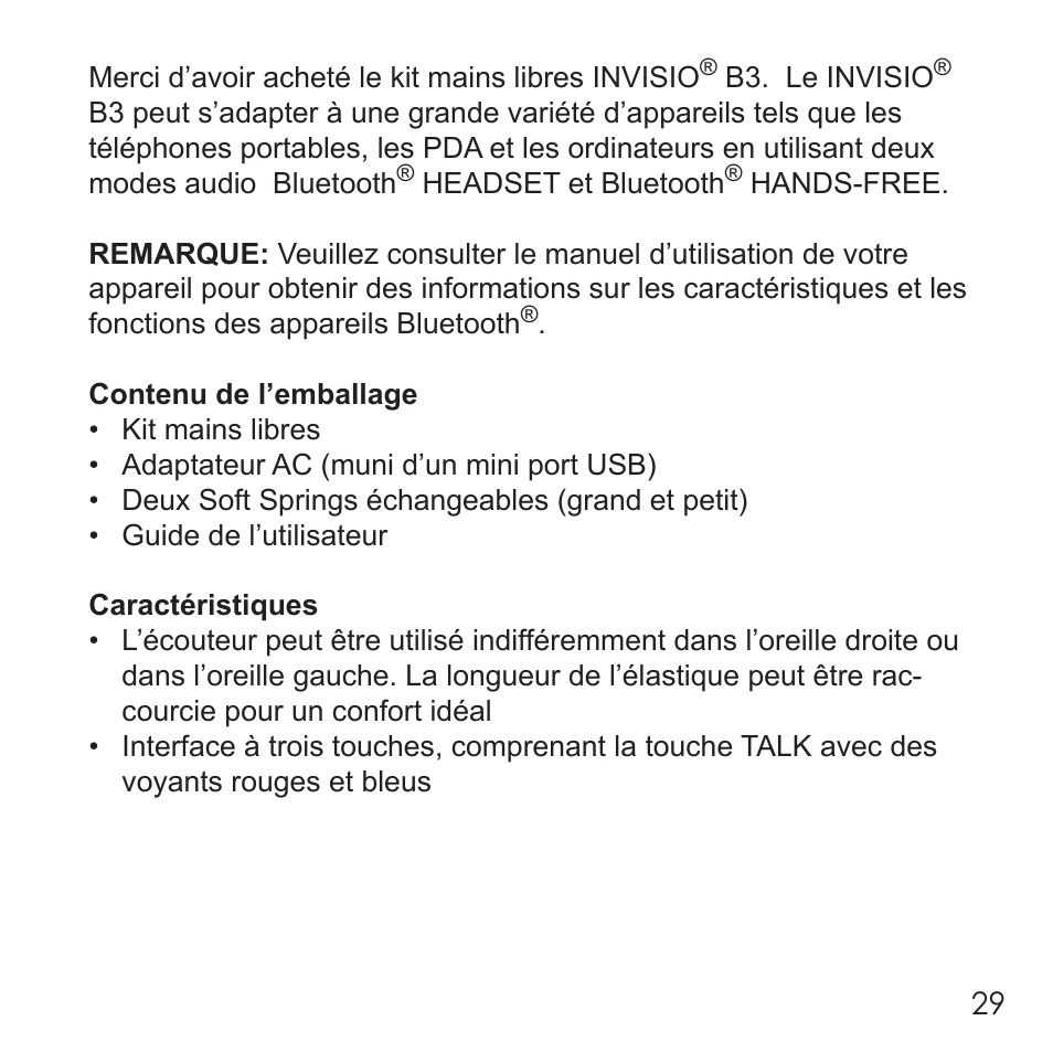 Invisio B3 User Manual | Page 29 / 133