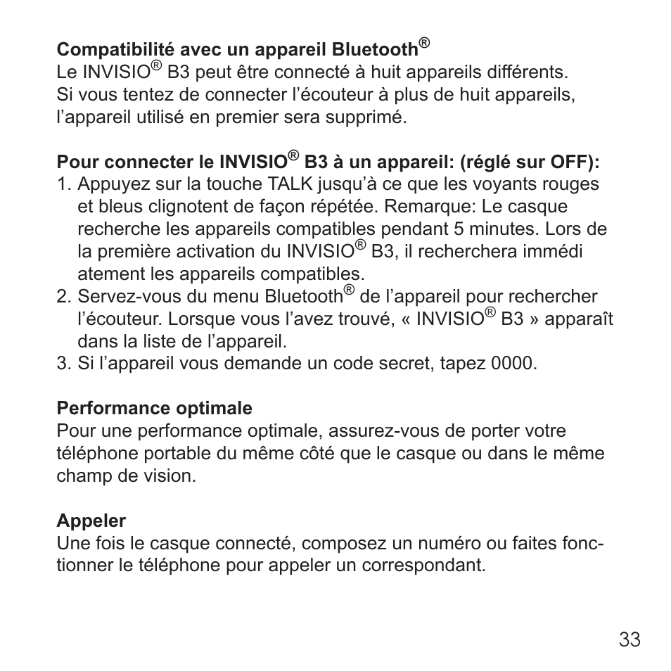 Invisio B3 User Manual | Page 33 / 133