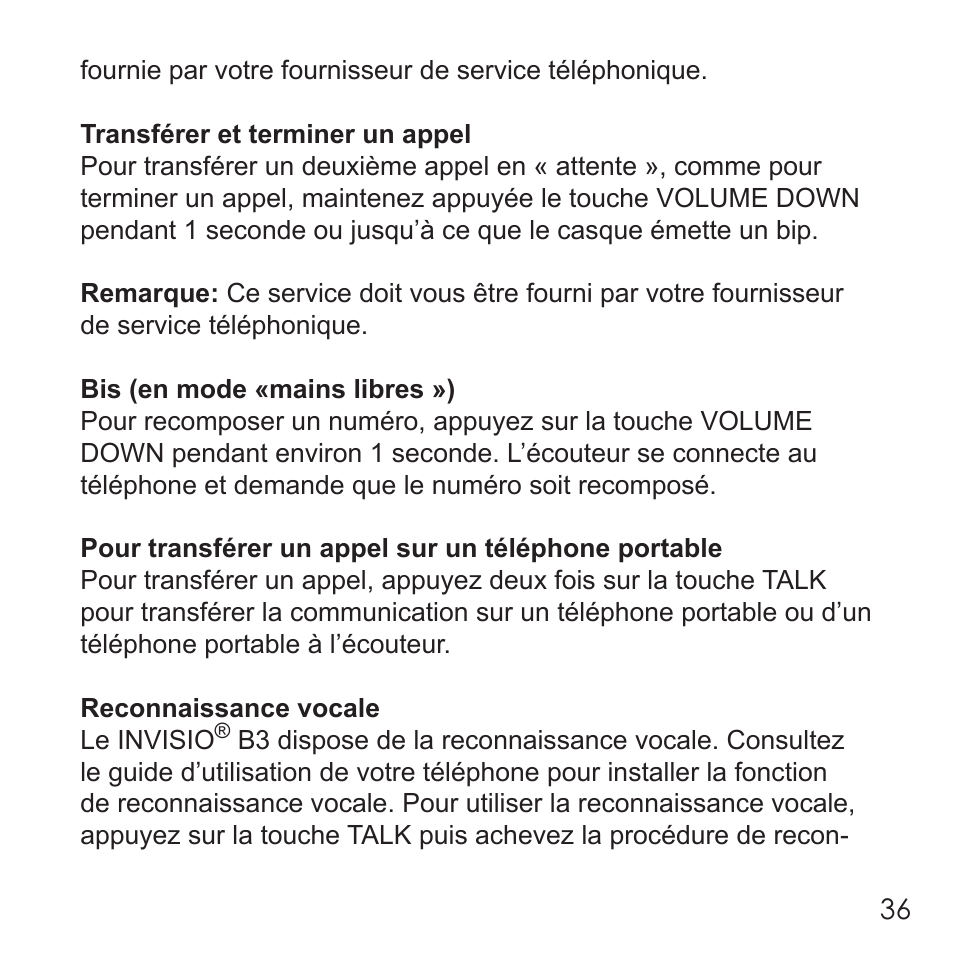 Invisio B3 User Manual | Page 36 / 133