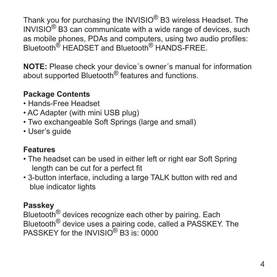 Invisio B3 User Manual | Page 4 / 133