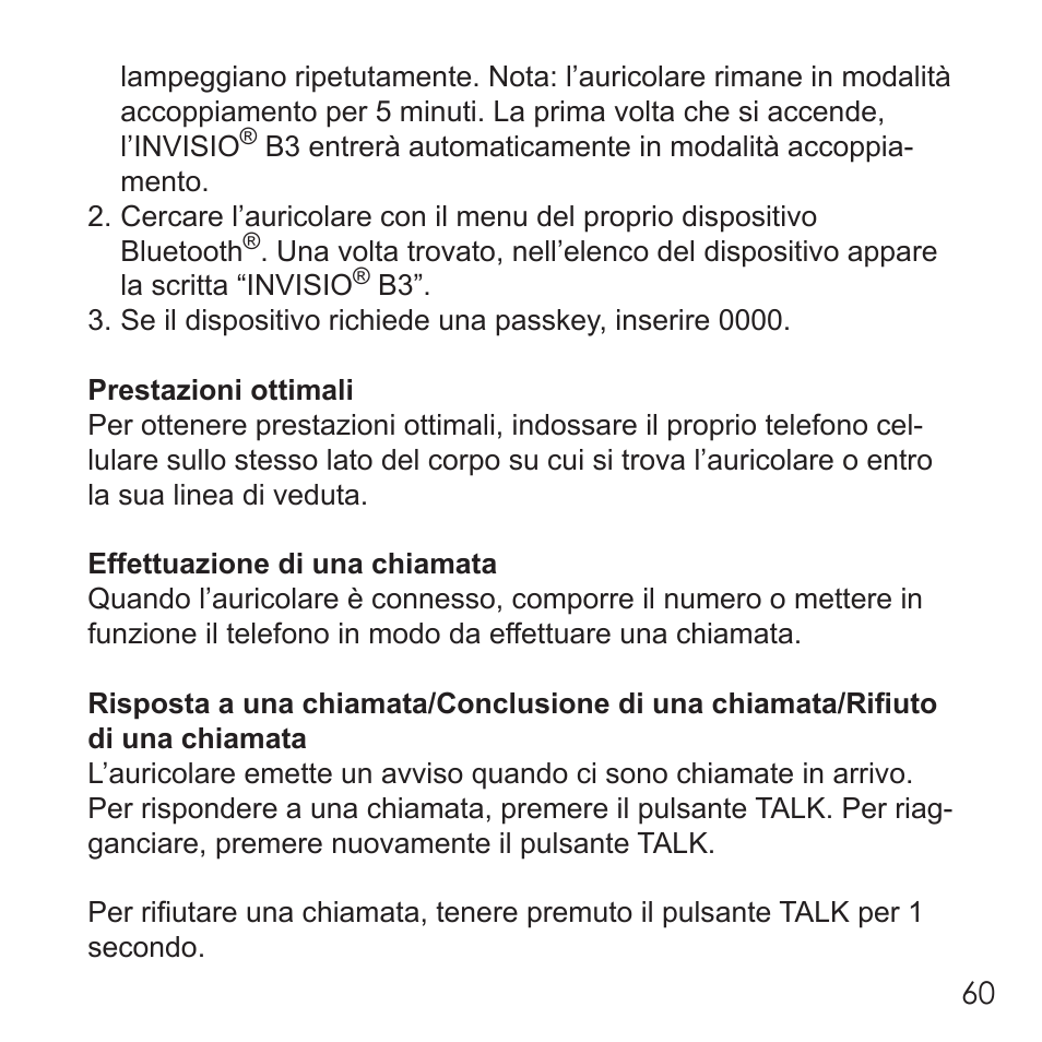 Invisio B3 User Manual | Page 60 / 133