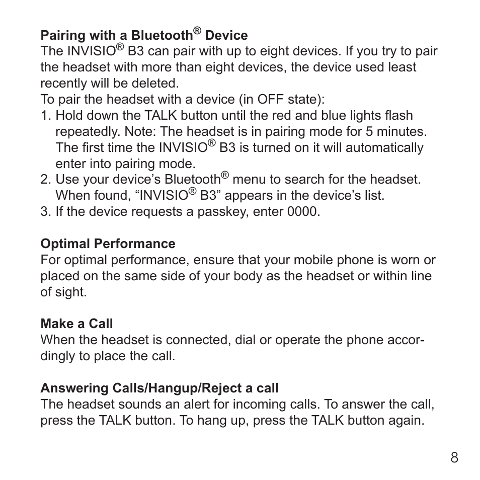 Invisio B3 User Manual | Page 8 / 133