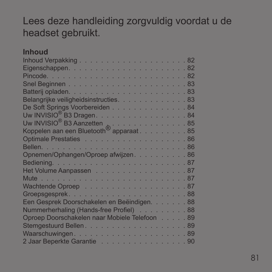 Invisio B3 User Manual | Page 81 / 133