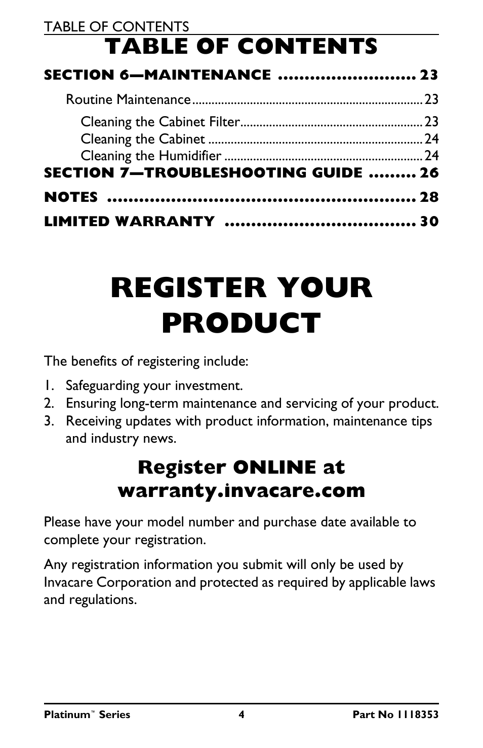 Invacare IRC10LX User Manual | Page 4 / 32