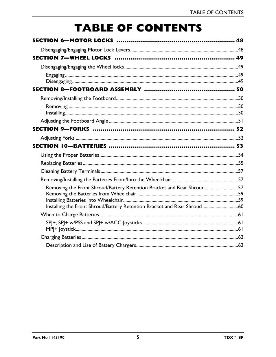 Invacare TDX SP User Manual | Page 5 / 72