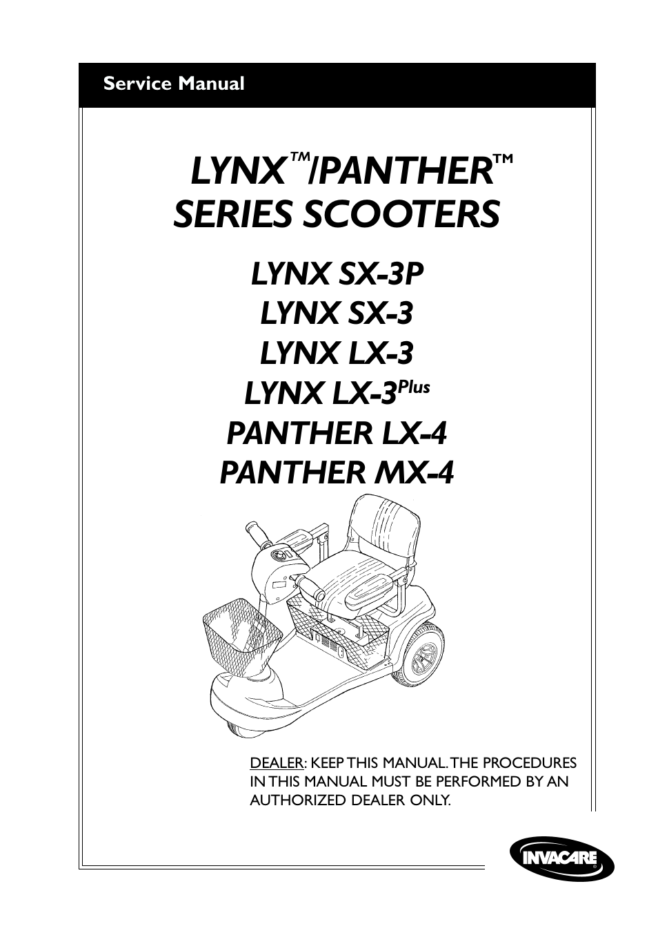 Invacare LYNX PANTHER LX-4 User Manual | 60 pages