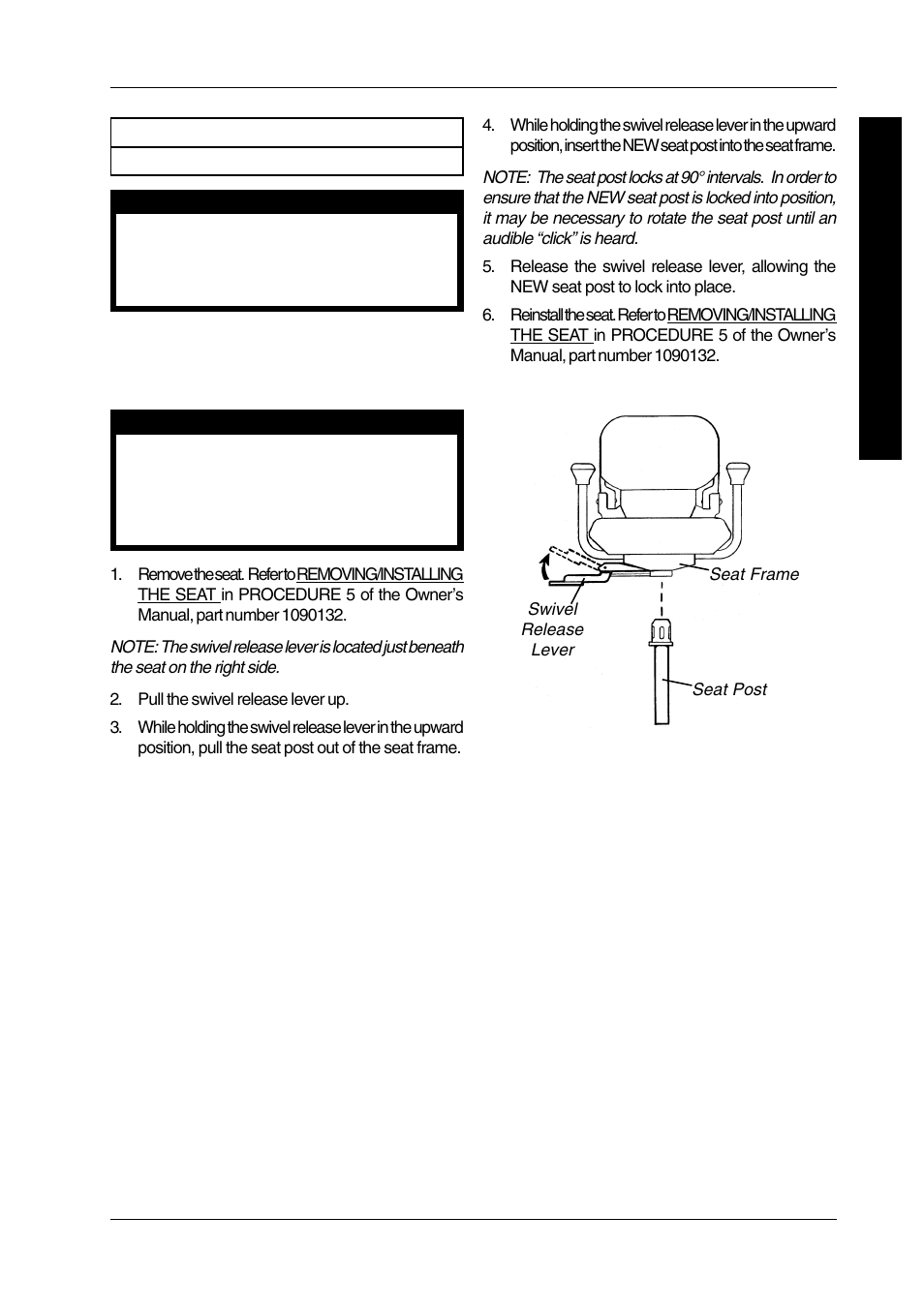 Replacing seat post (figure 1) | Invacare LYNX PANTHER LX-4 User Manual | Page 11 / 60