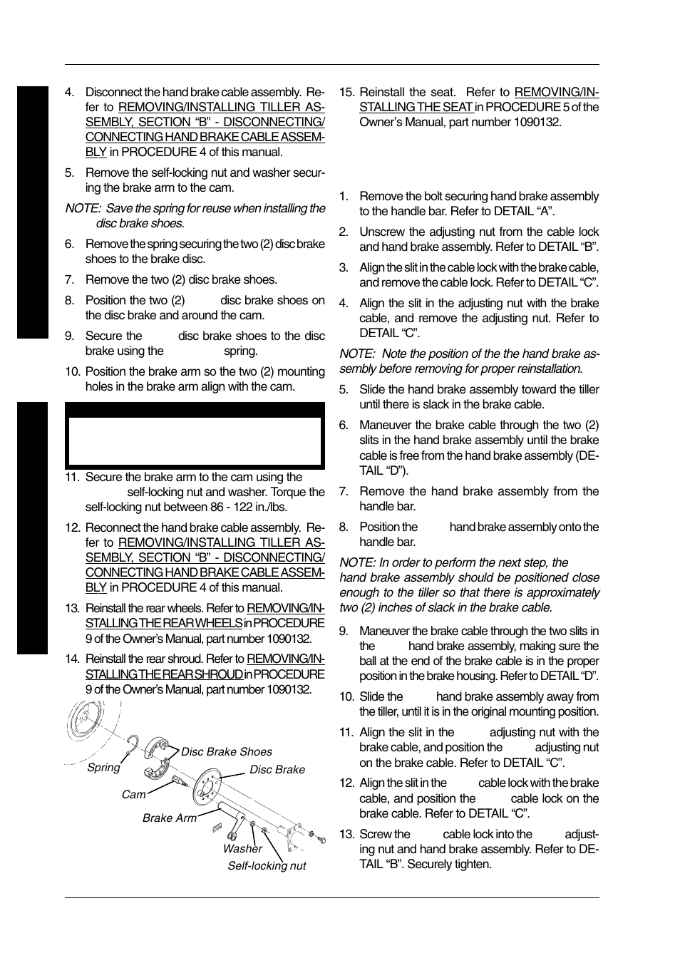 Replacing hand brake assembly (figure 6) | Invacare LYNX PANTHER LX-4 User Manual | Page 52 / 60