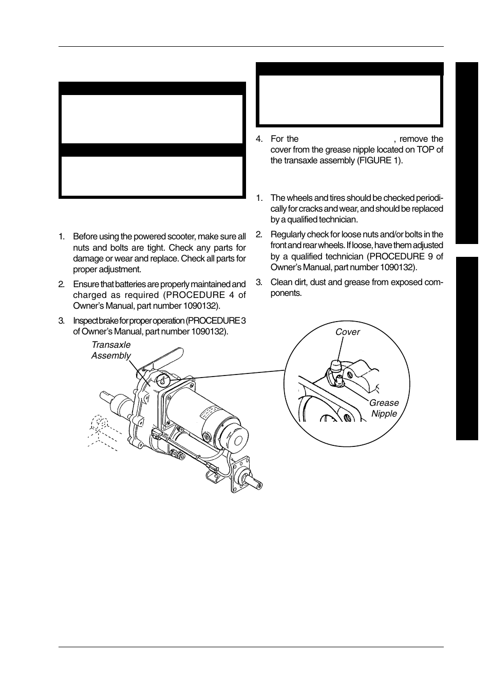Maintenance | Invacare LYNX PANTHER LX-4 User Manual | Page 9 / 60