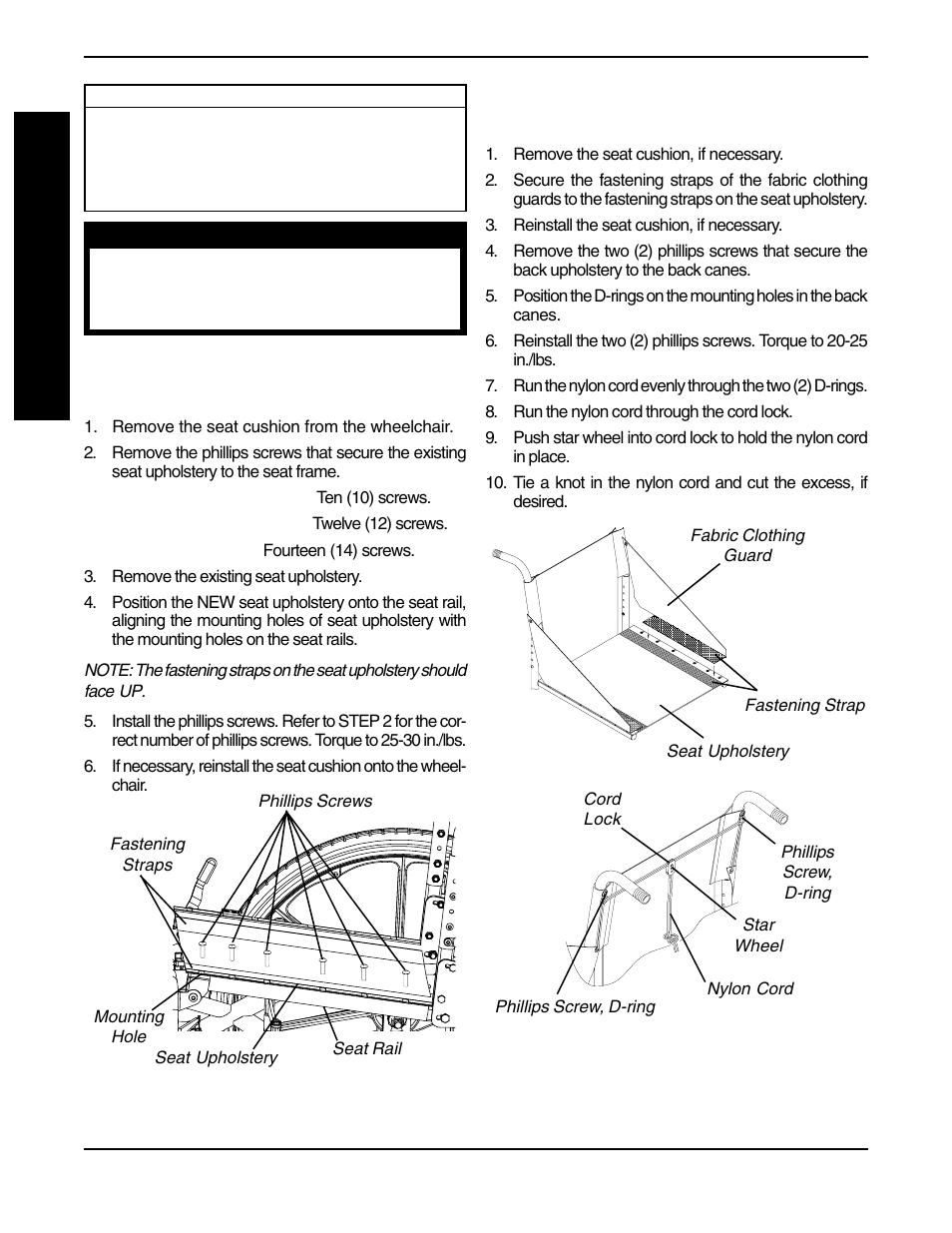 Replacing seat upholstery (figure 1) | Invacare Spyder 1098318 User Manual | Page 18 / 32