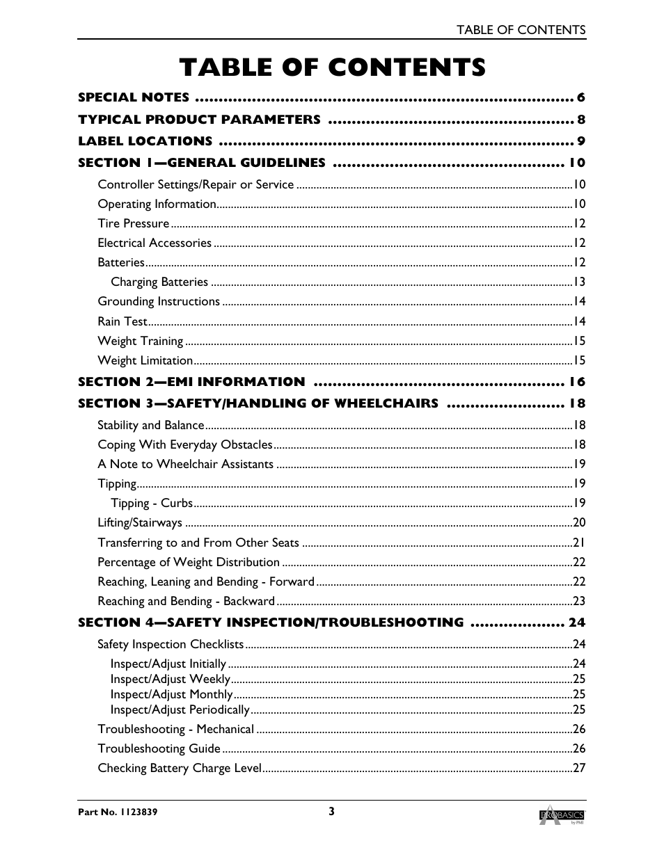 Invacare Wheelchair XP6500 User Manual | Page 3 / 64