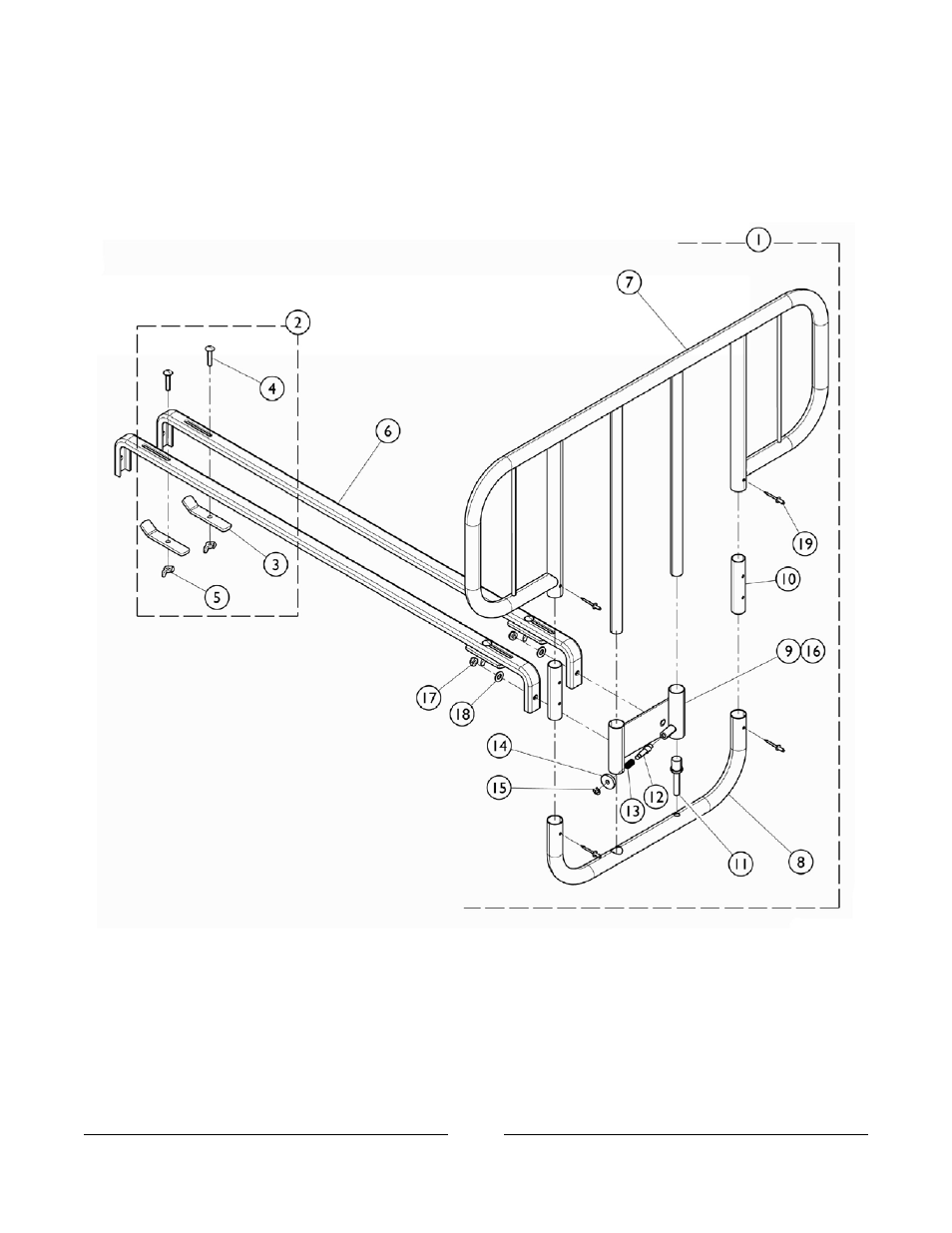 Half length bed rails - 6630 | Invacare Bed Rails User Manual | Page 22 / 33