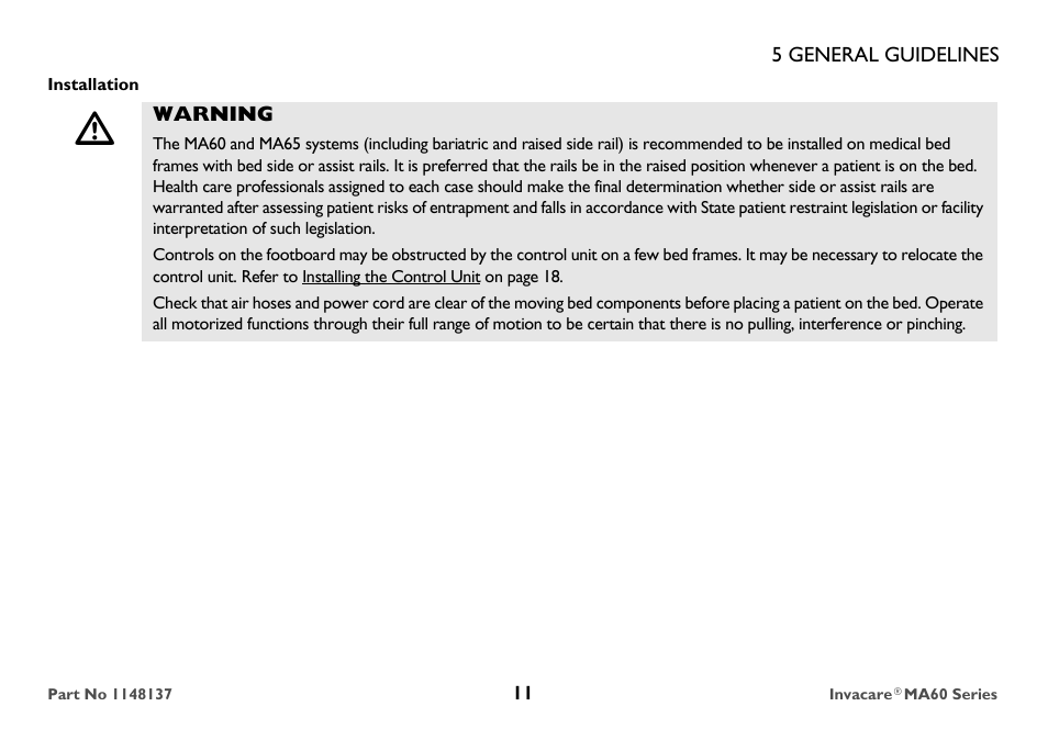 Invacare MicroAir MA60 User Manual | Page 11 / 36