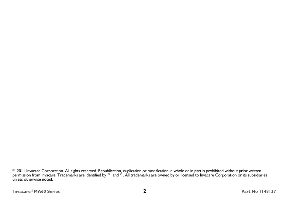 Invacare MicroAir MA60 User Manual | Page 2 / 36