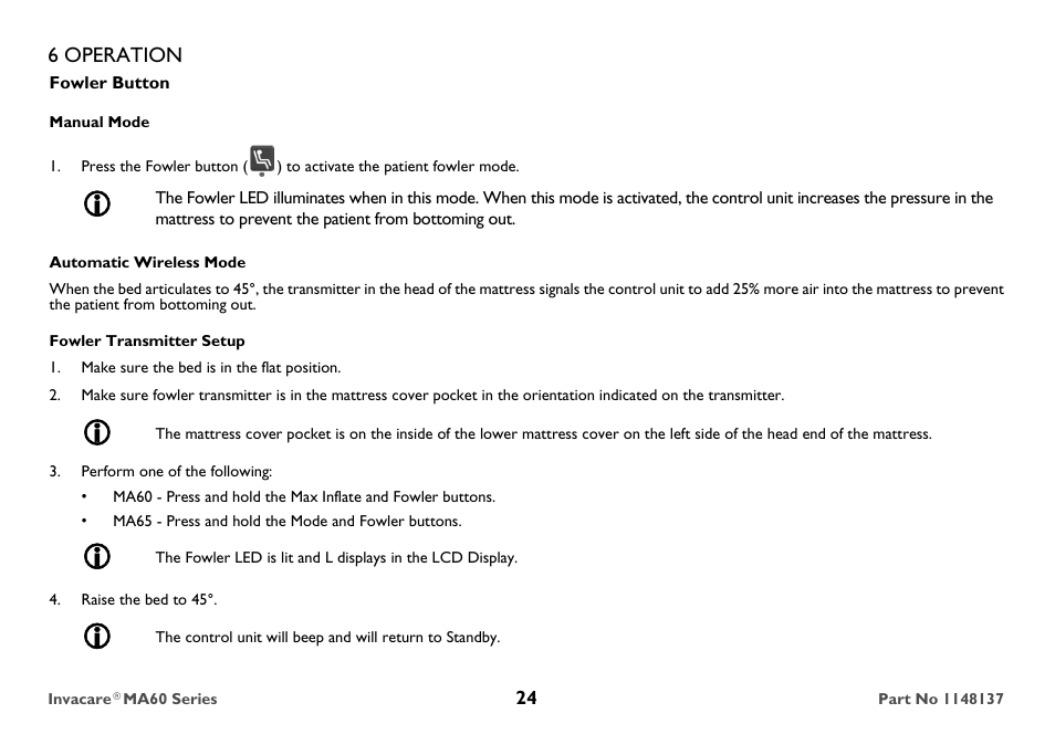Invacare MicroAir MA60 User Manual | Page 24 / 36