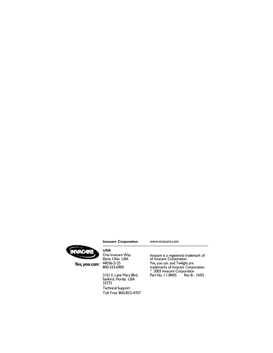 Invacare ISP2000L User Manual | Page 12 / 12