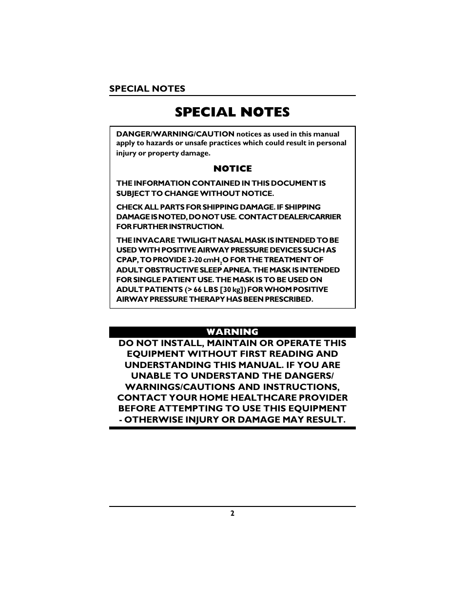 Invacare ISP2000L User Manual | Page 2 / 12