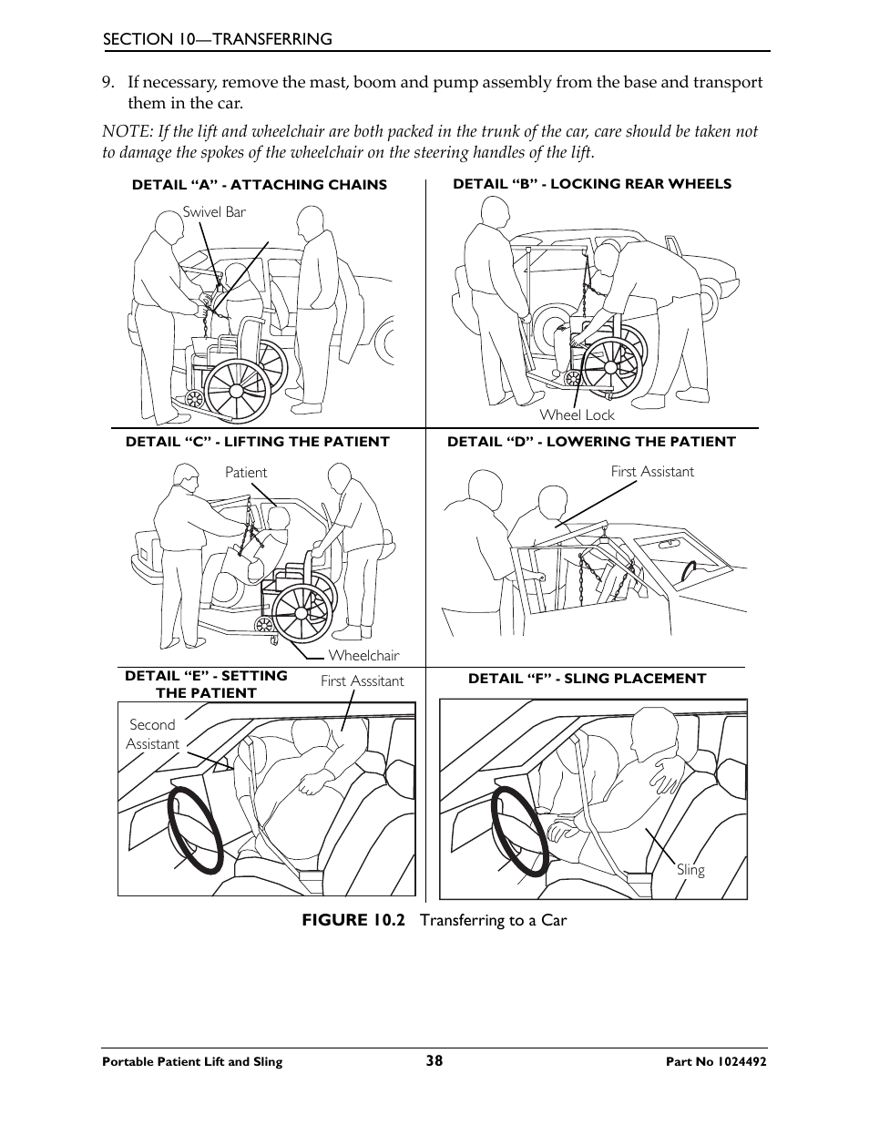 Invacare 9805P User Manual | Page 38 / 44