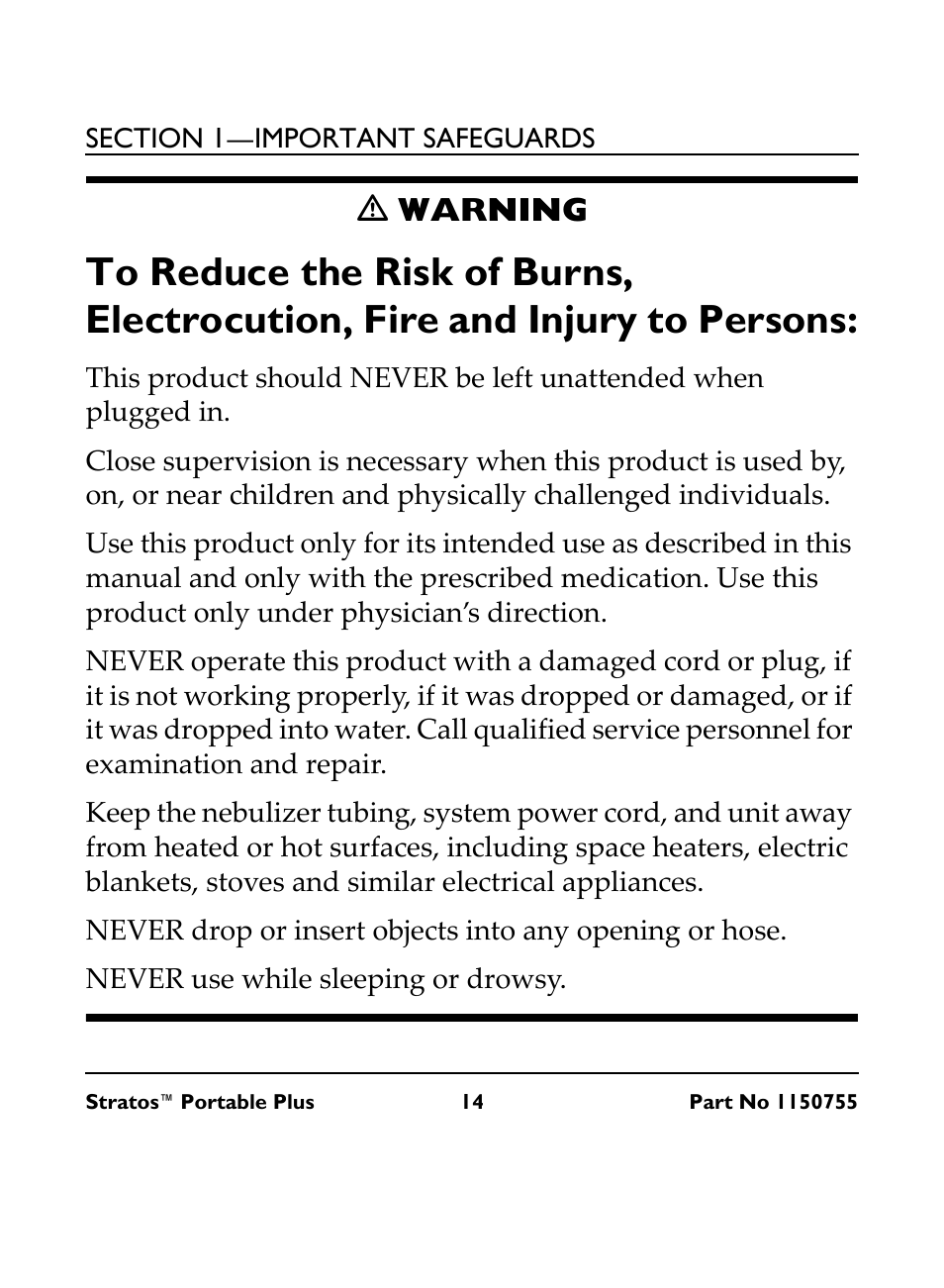 Ƽ warning | Invacare IRC 1730 User Manual | Page 14 / 40