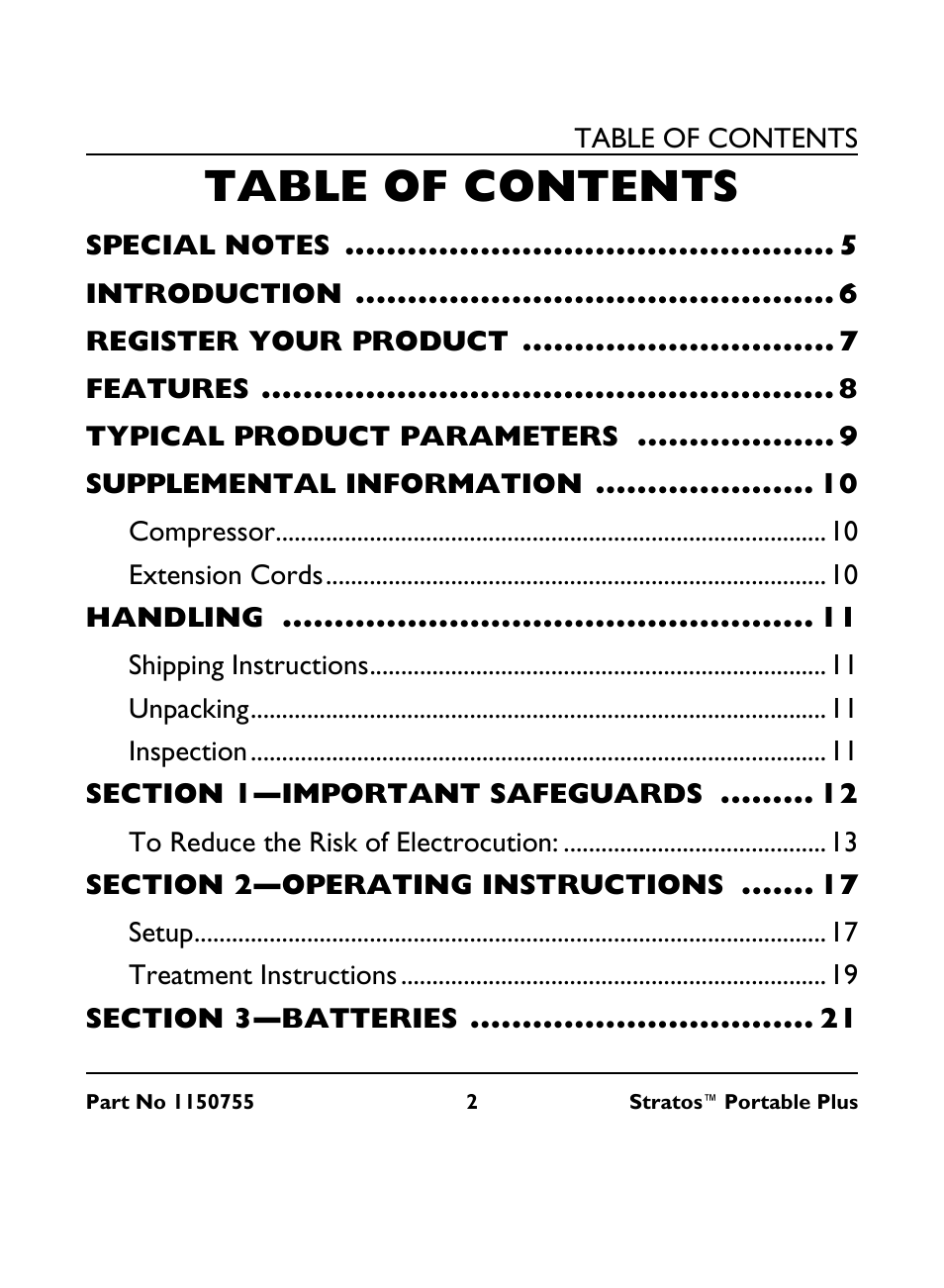 Invacare IRC 1730 User Manual | Page 2 / 40
