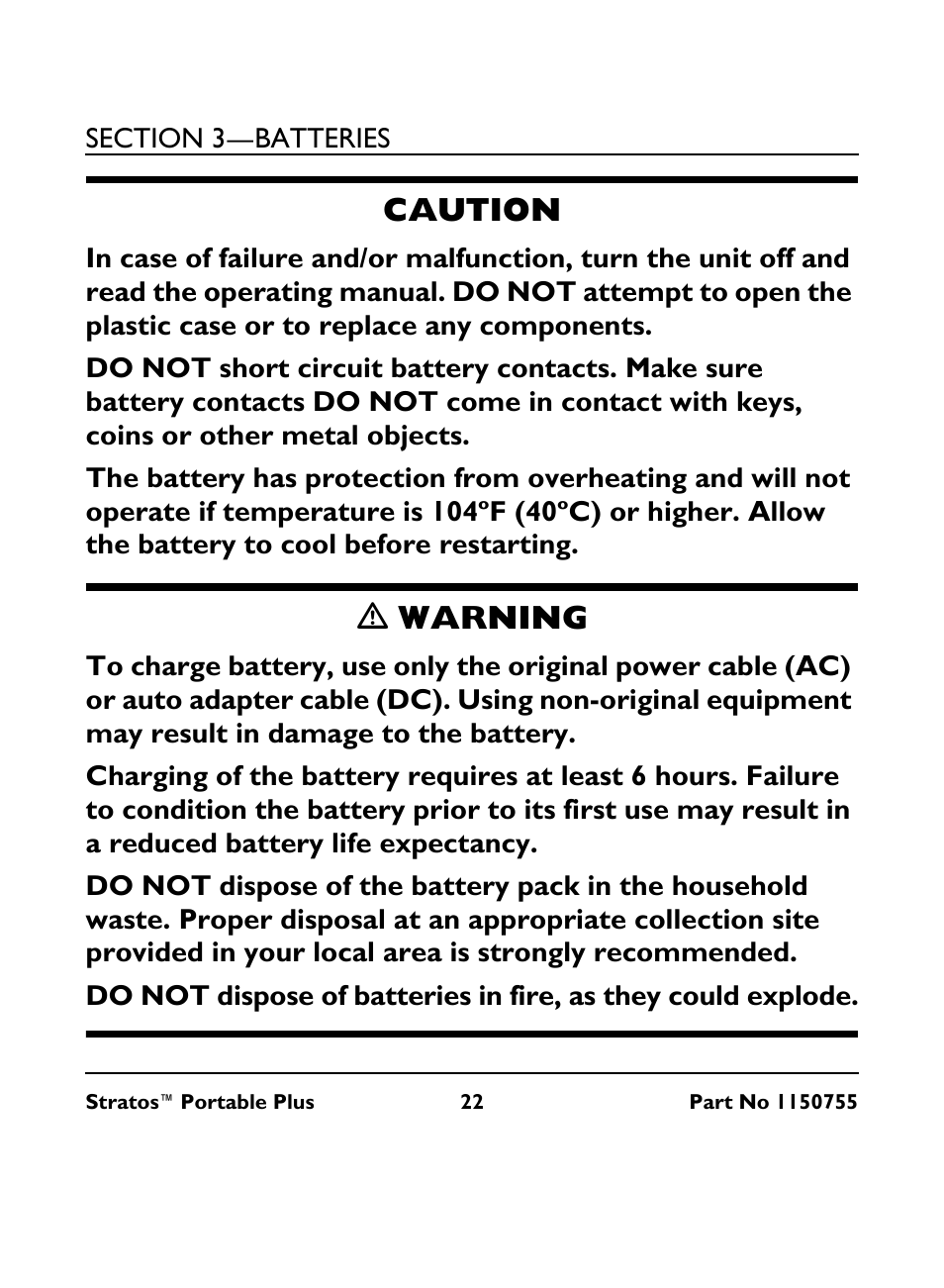 Caution, Ƽ warning | Invacare IRC 1730 User Manual | Page 22 / 40