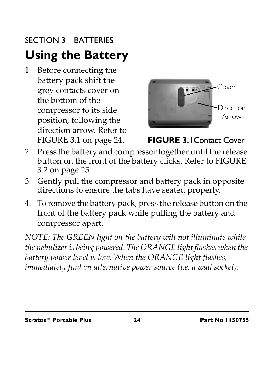 Using the battery | Invacare IRC 1730 User Manual | Page 24 / 40